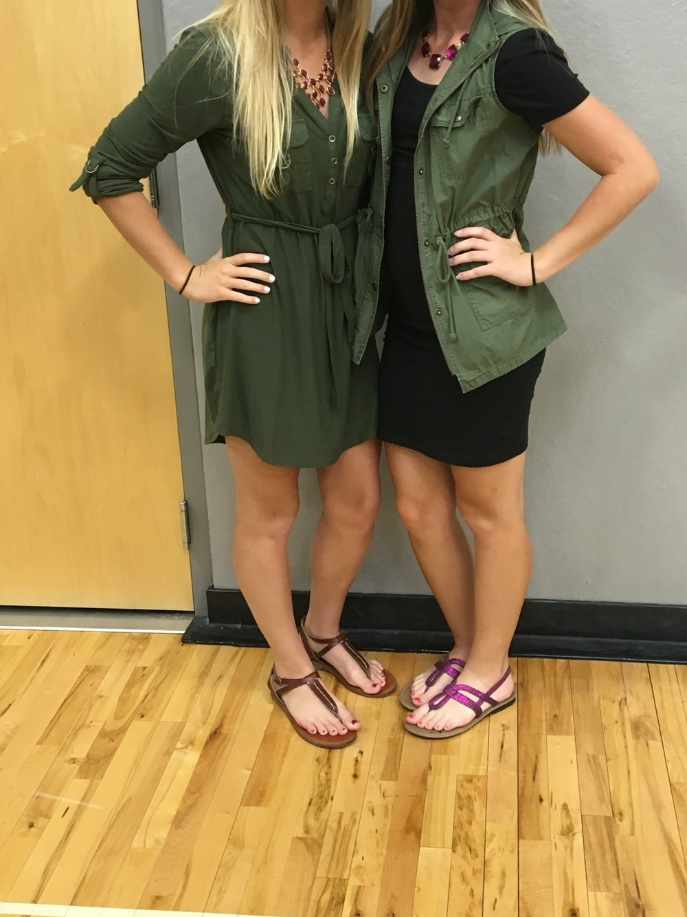 Army Green Long Sleeve Dress
